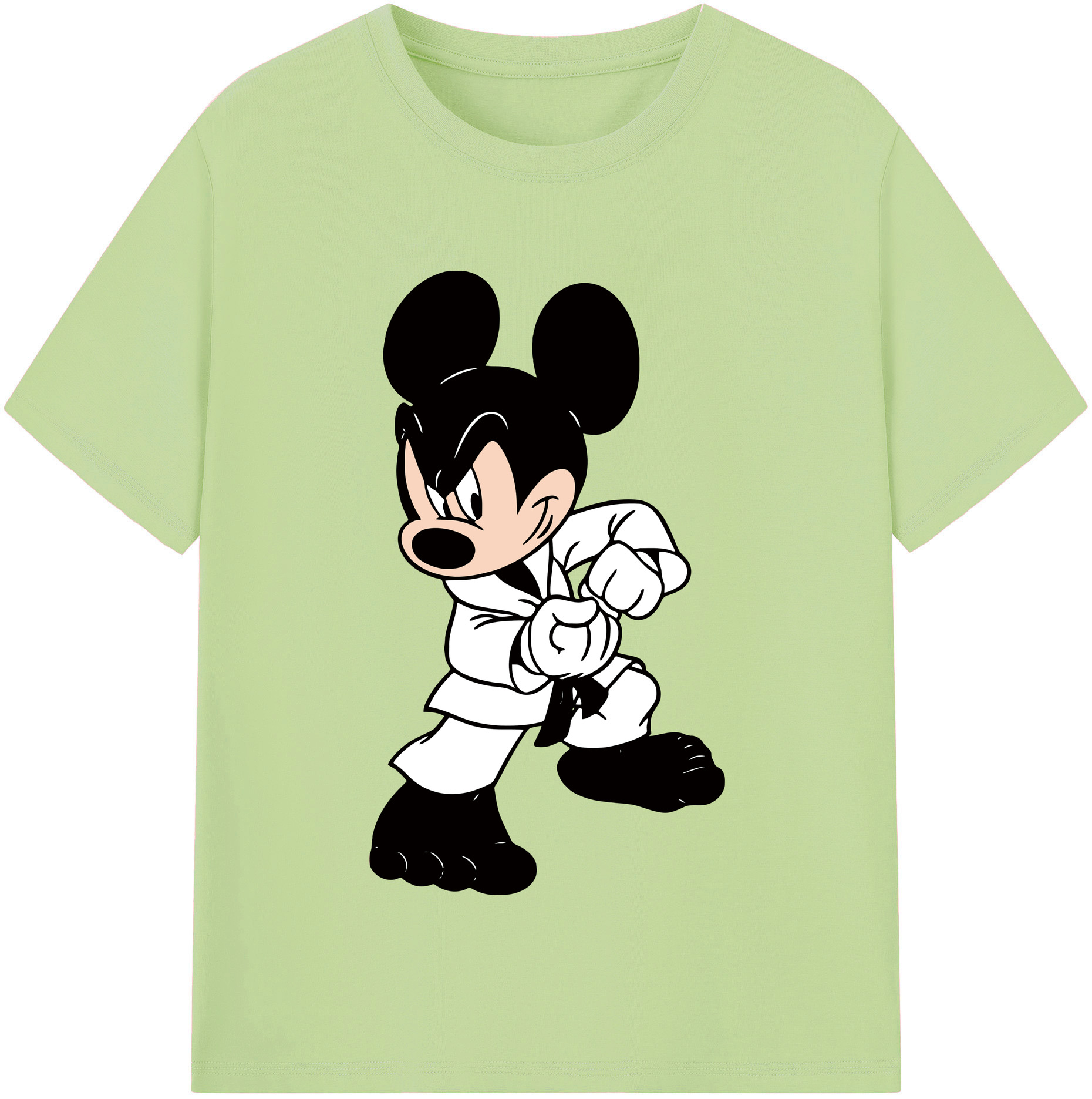 （画像用） ミッキーマウス Mickey Mouse 綿100％半袖Tシャツ（フロントプリント）